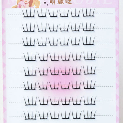 Self Adhesive Individual Eyelashes No Glue Needed Fluffy Cluster Eyelash Korean Fashion Manga Lash Extension for Daily Makeup