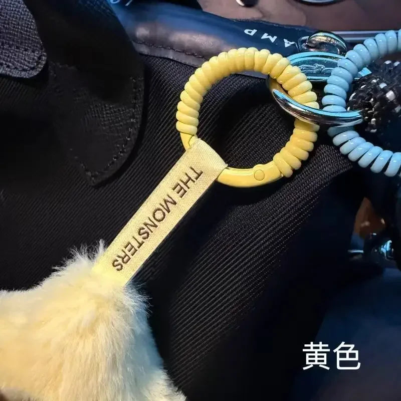 2Pcs/Lot Labubu Anti Drop Buckle Silicone Rope Keychain Protection Ring Colorful Winding Fixed Anti Drop