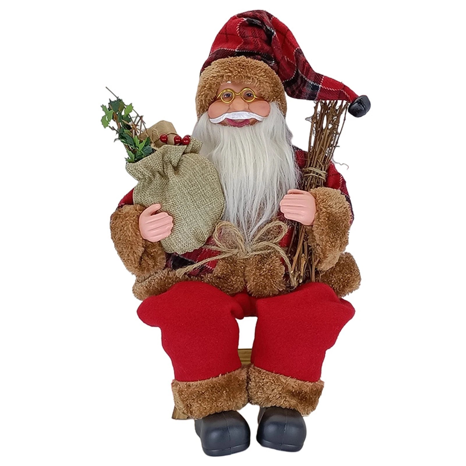 50cm Sitting Santa Clauses Decoration Fashionable Vivid Christmas Handiworks For Office