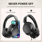 Oneodio SuperEQ V16 Wireless Headphones Bluetooth 5.3 Over Ear Headset With Mic Bass/Pop Mode Hi-Res Foldable Headphones 90H