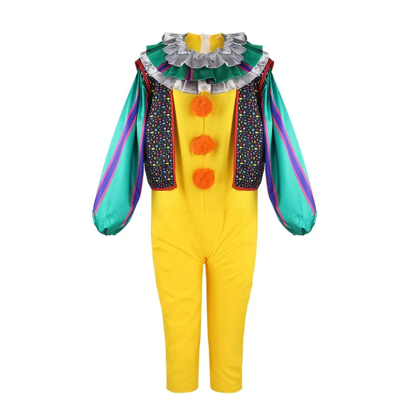 Movie Cosplay Pennywise Clown Cosplay Costume Halloween Adult Carnival Party Stage Performance Villain Vintage Clothing Set