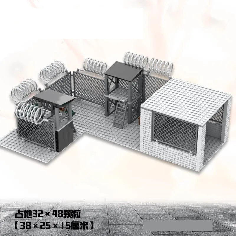 WW2 Army Military Base Model Building Kits Boys Toys Gifts Army Supplies Military Construction Building Blocks Sets