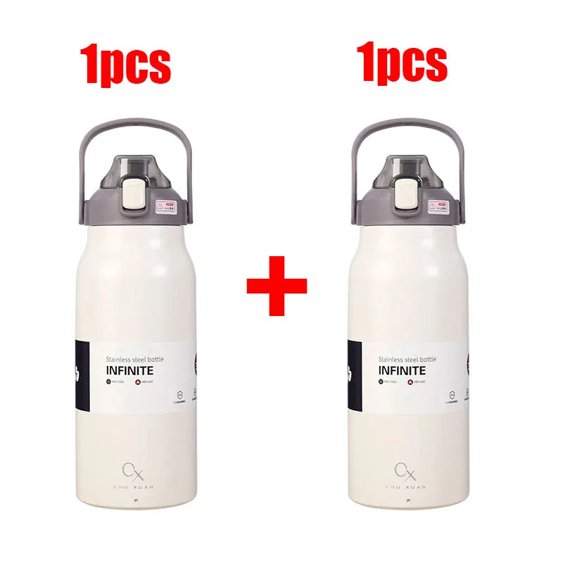 1.3L/1.7L Large Capacity Thermo Bottle Outdoor Mug Stainless Steel Thermos Water Bottle Portable Vaccum Flask Cold And Hot Tumbl