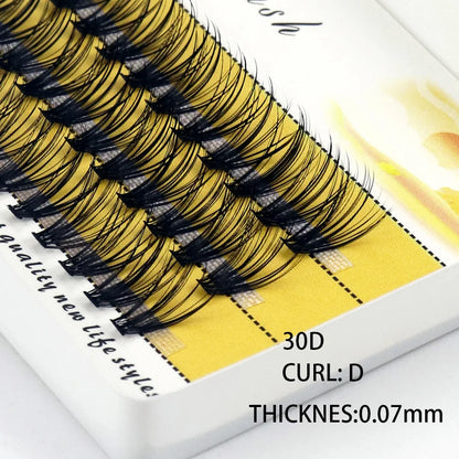 20/30/40D Cluster Eyelashes Natural Eyelash extension Indiviual bunches 1 box/60 bundle makeup Tools Soft box Lashes wholesale