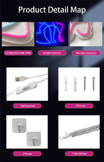 Merry Christmas Neon Sign for Wall Decor,Christmas Neon Sign with Xmas Tree and Santa Hat for  Living Room Home Party Decor