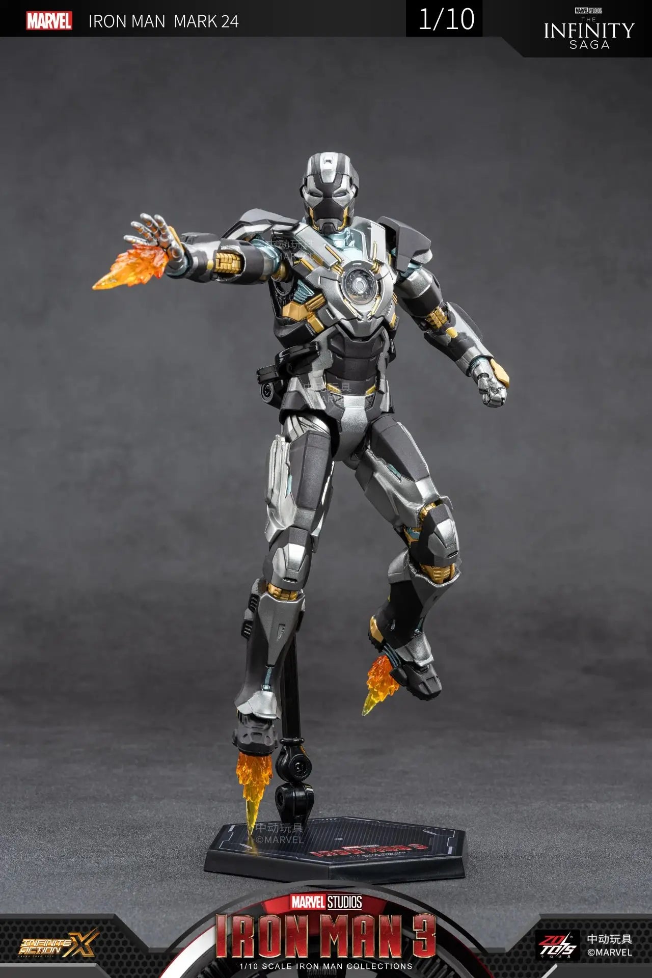 ZD Toys Iron Man MK15 MK16 War Machine MK2 Action Figure Iron Man Mk47 MK35 Red Snapper 1/10 Scale Iron Man Collections Gift