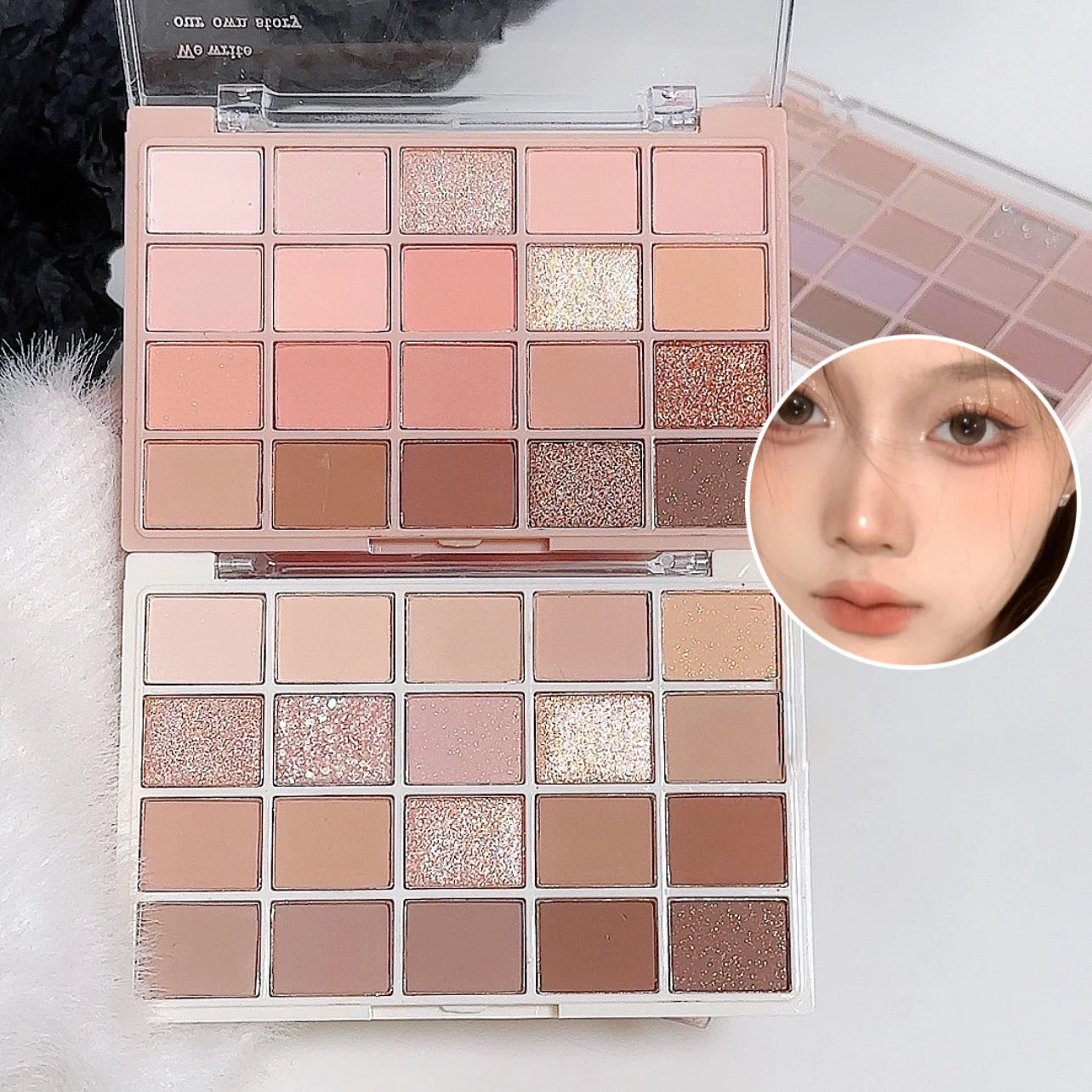 20-color eye shadow tray, cigarette powder, rose tray, warm and warm, and the atmosphere is tender and the powder is not flying