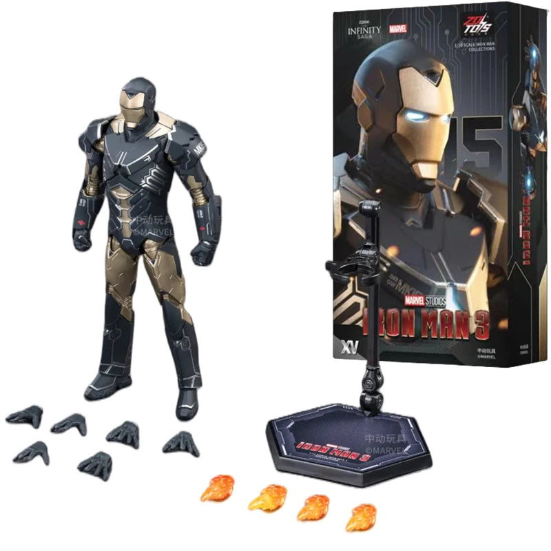 ZD Toys Iron Man Action Figure Mark 35 Red Snapper Iron Man MK 24 MK 22 MK 47 Tony Stark Ironman Figure Action Collect Toy Gift