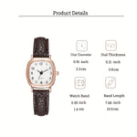 Kegllect Square Women Simple Small Dial Student Watches Vintage Belt Quartz Wristwatch