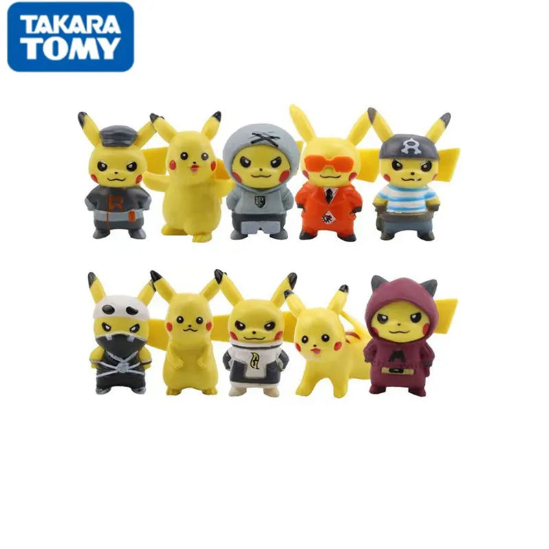 Pokemon Cartoons Anime Figures Toys Snorlax Pikachu Eevee Pocket Monster Figure Doll Model Kids Birthday Gift Bulk Buy Lot
