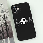 Funny Football Graphic Phone Case For iPhone 16 15 14 13 12 11 Pro Max Mini X XS SE4 7 8 Plus 16E Shockproof Silicone Soft Cover