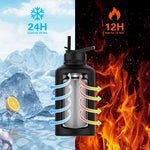 900ML Stainless Steel Thermal Mug with Handle Large Capacity Insulated Cup Office and Home Tumbler Outdoor Sports Water Bottle