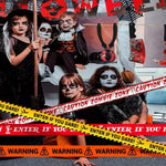 Halloween Warning Tape Signs Banner Halloween Props Window Prop Party Danger Warning Line Halloween Party Decoration Supplies