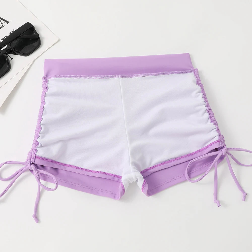 Bikiniset met hoge taille en trekkoord aan de voorkant (2025) - Damesbadkleding en strandkleding