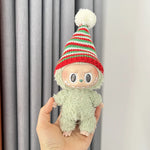 17cm LABUBU Christmas Santa Outfit - Gen1-3 Doll Clothes Set for Vinyl Figures, Festive Santa Costume with Accessories