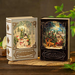 Christmas Light Music Box Book Night Light Christmas Lantern Gift for Room Music Box Decoration Holiday Decor Music Box