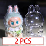 New 17cm LABUBU Clear Macaron Case, Dust Case, Housings, Popmart Bubble Mart Doll Accessories, Doll Accessories, Christmas Gifts
