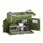 MOC WW2 Military War Weapon Soldier Accessories Building Blocks Roadblock Motorcycle Weapon case container Weapon Bag Brick Toy