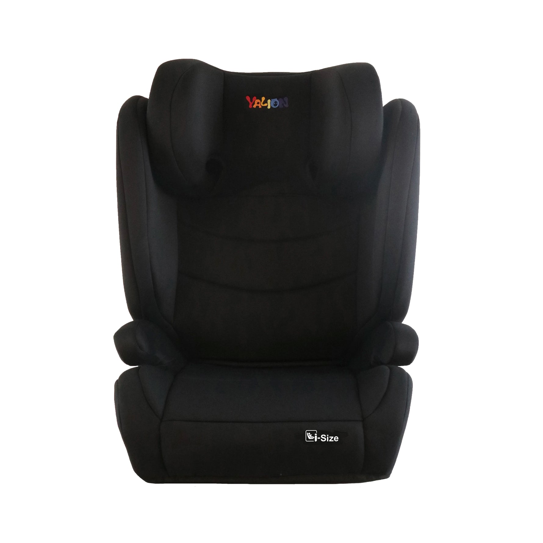 I-Size child seat booster 100-150cm with ISOFIX | Adjustable headrest & 3-point strap | ECE R129 Certified (black)