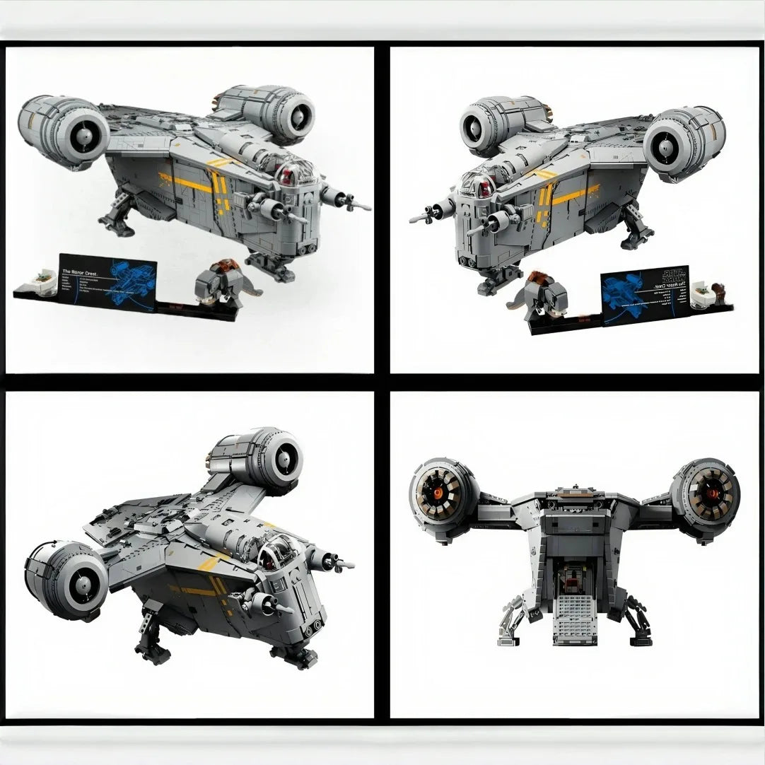 6187pcs Spacecraft Model Star Mandalorian Razor Crest Spaceship 75331 Home Decoration Toys For Birthday Christmas Gifts