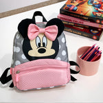 Disney New Backpack 2025 Minnie Schoolbag For Kids Cartoon Kindergarten Schoolbag Kawaii Pink Backpack As a Gift For Children
