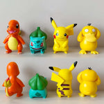 Pokemon Anime Action Figures Pikachu Toys Model Charmander Psyduck Squirtle Jigglypuff Bulbasaur Kawaii Collect Dolls Kids Gift