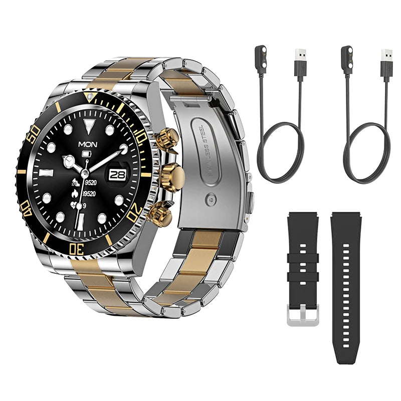 Smart Watch Man Aiweile AW12 High-End Luxury Smartwatch Fitness Tracker Sport Business Bluetooth Call for Xiomi IOS DIY Faces