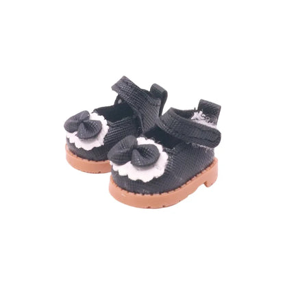 3.8cm Doll Shoes Solid Color Pop Lace up Canvas Shoe PU Shoes For 17cm Labubu Doll Clothes Accessories,Girl's Toys Clothing Gift