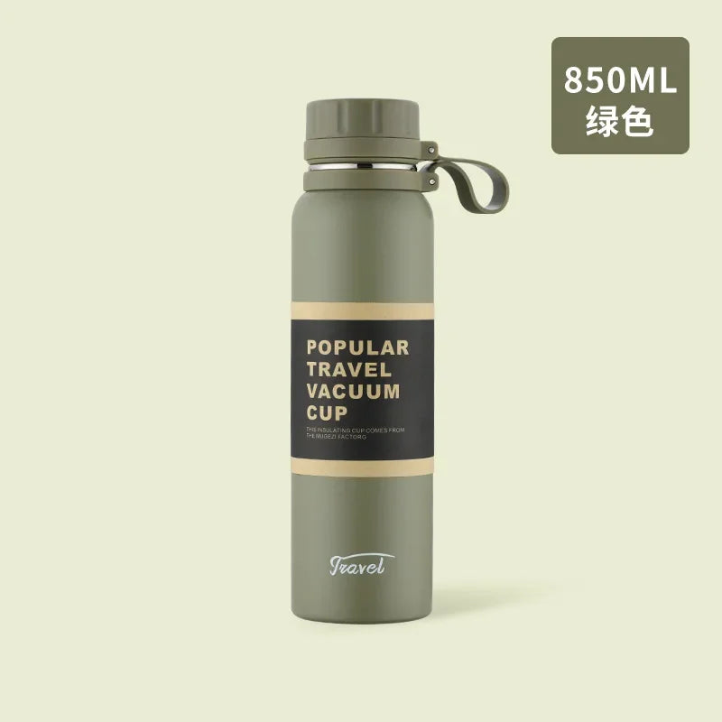 650ML 850ML 1100ML Thermos Double Stainless Steel Sport Vacuum Flask Outdoor Climbing Fitness Thermal Bottle Tea Insulation Cup