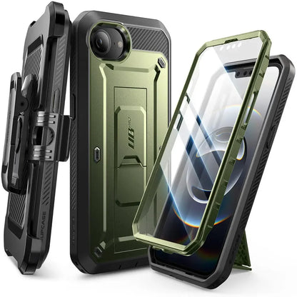 SUPCASE For iPhone 16e Case 6.1" (2025) UB Pro Military-Grade Protection Full Body Phone Case with Built-in Screen Protector
