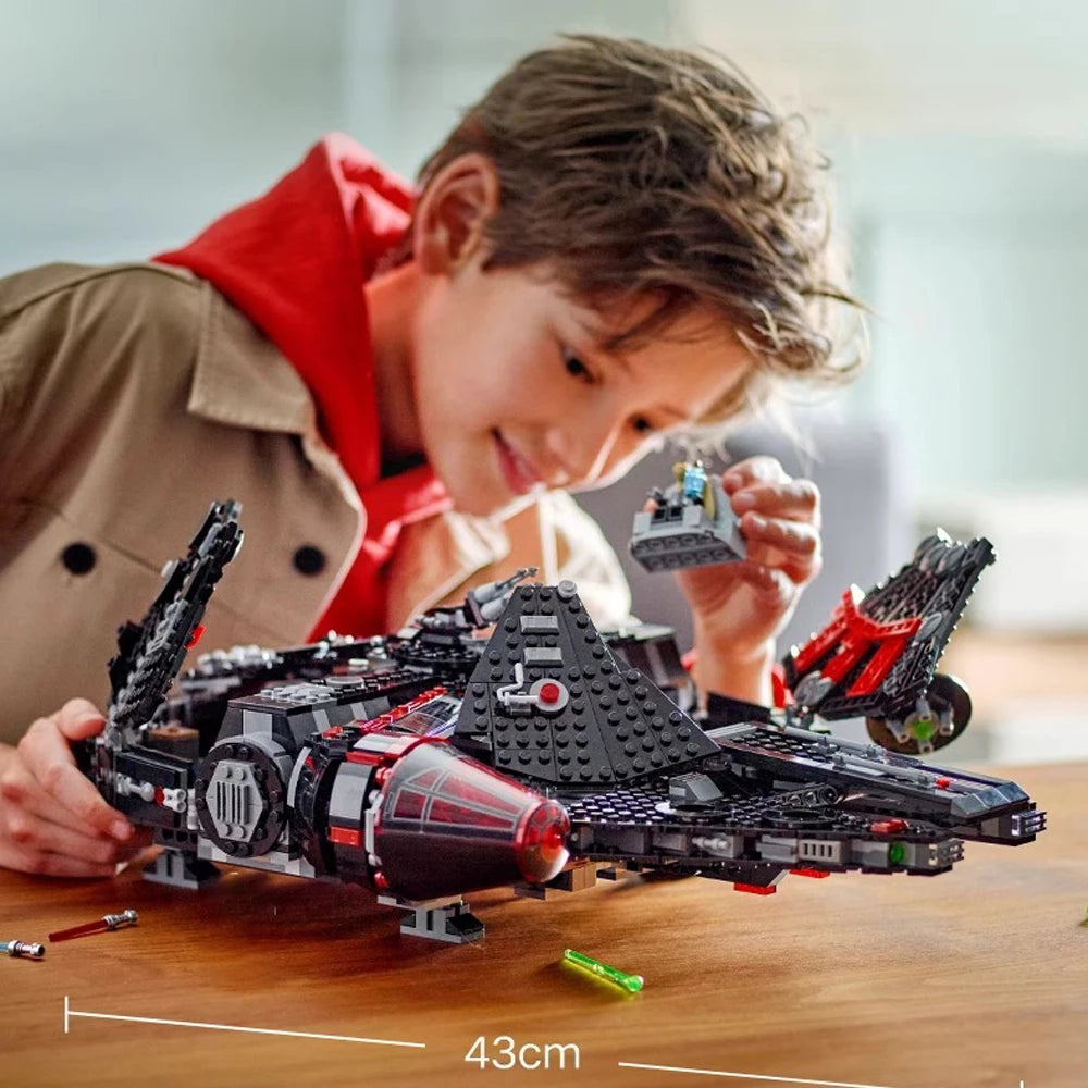 New Falcon Millennium Dark Spaceship Model Building Blocks Puzzle Battle Series Toys Adult Boy Birthday Gift
