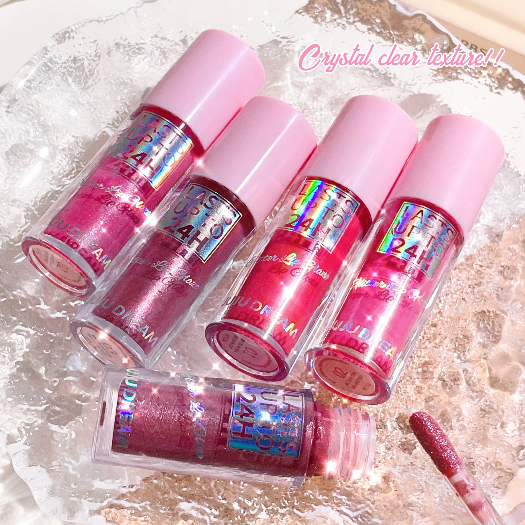 6 Colors Glitter 1pcs Lip Glaze Long Lasting Lip Gloss Waterproof Liquid Lipstick Makeup Lip Oil Lip Tint Moisturizing Lip Balm