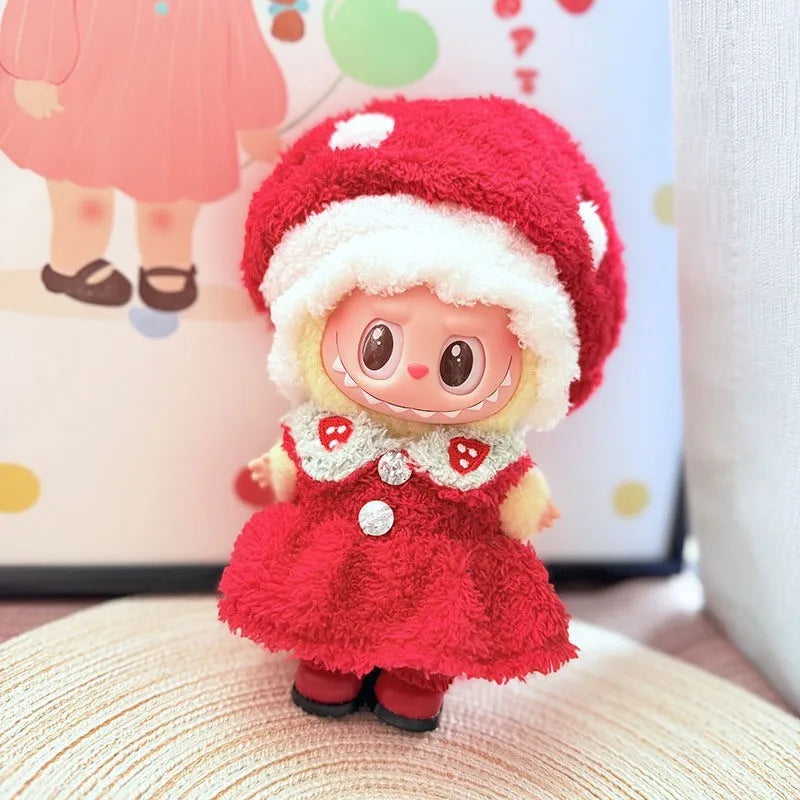 Labubu Doll Clothes Penguin Shark Bee Dinosaur Onesie - Cute Animal Jumpsuit for 17cm Pullip Blythe OB11 BJD