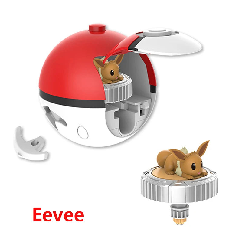 Genuine Pokemon Toys Ball Battle Gyro Pikachu Charmander Squirtle Mew Action Figure Model Pokeball Birthday Gift For Childre