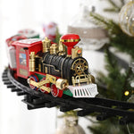 Christmas Train Christmas Tree Decoration Accessories Track Small Train with Music Santa Claus Train Set Children's Gift
