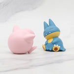 Pokemon 6pcs/set Pikachu Psyduck Gengar Jigglypuff Gonbe Slowpoke Shoulder To Shoulder Sleep Cute Model Doll Action Figure Toys