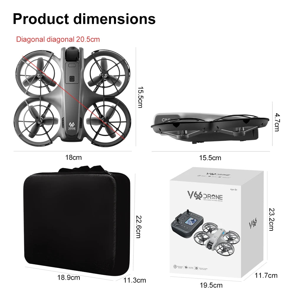 V666 Mini Rc Drone 8K HD 4ch 6-Axis Headless Mode Helicopter 360° Flip Remote Control Quadcopter Toys Mini Drone Fors Kid Gifts