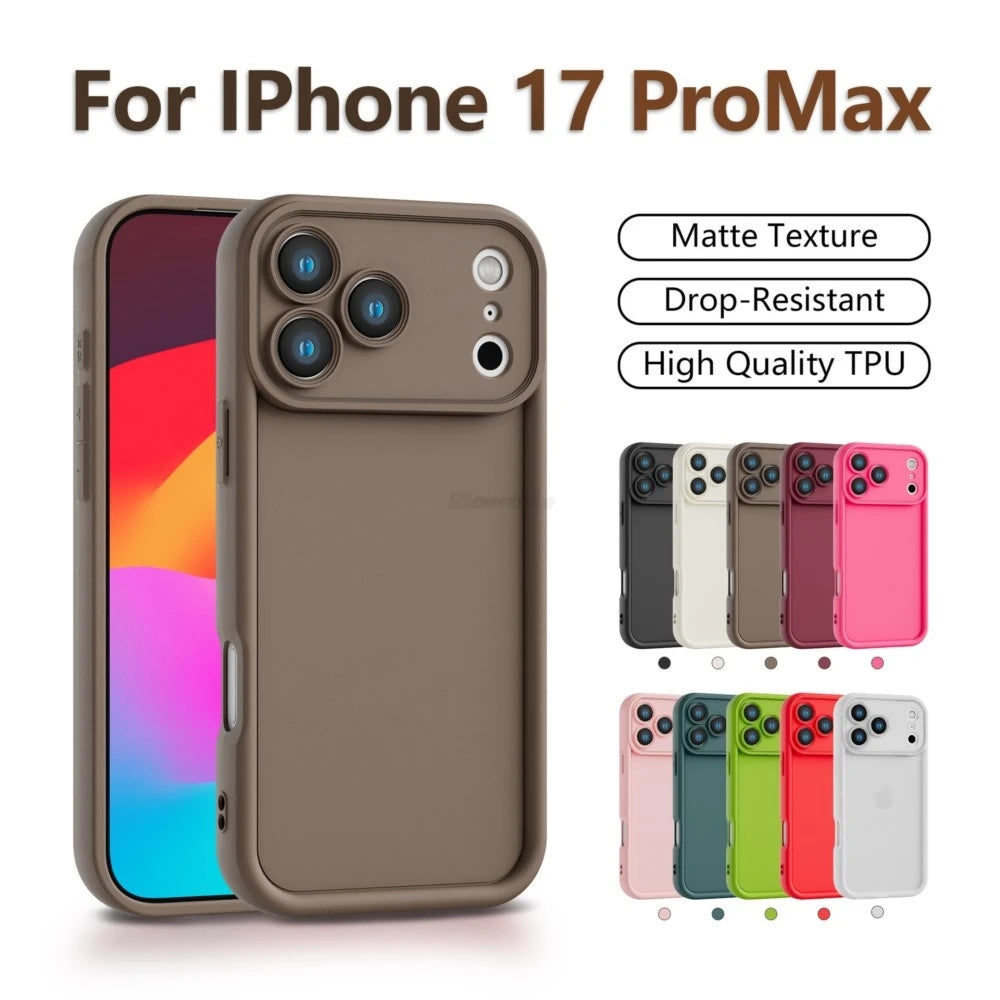For iPhone 17 Pro Max Case 17Pro Cover Shockproof Matte Texture Drop-Resistant Case For iPhone17 Air
