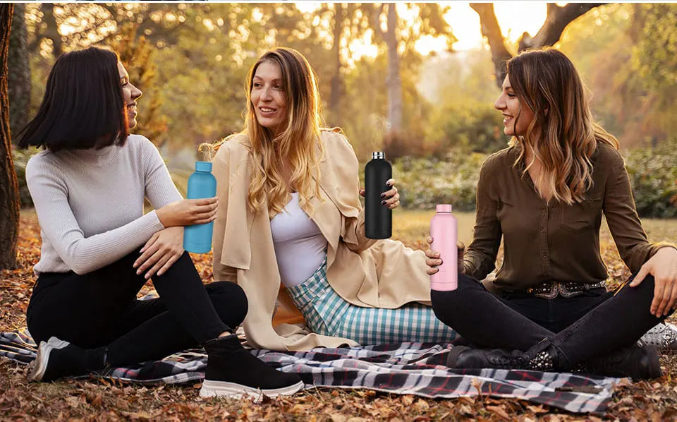 Thermos Bottle Stainless Steel Thermal Water Bottle Cup Thermal Coffee Mug Insulated Vacuum Tumbler Rubber Paint Sports Kettle