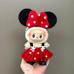 10cm 7 Pcs Clothes For Labubu Set Accessories Skirt Pants Hat Sweet And Iovely Princess Style Doll Dress Up Toys Gift