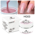30ML Hard Gel For Nail Extension Milky White Builder Constructor Gel Self Leveling Reinforcement Nail Gels Camouflage Manicure