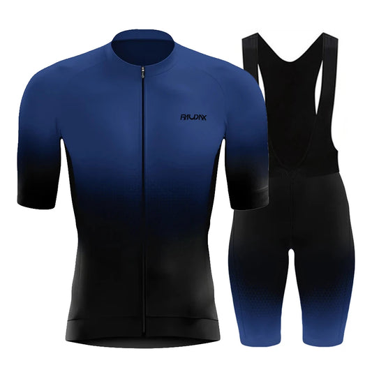 Raudax Summer Cycling Set Man Cycling Jersey Short Sleeve Bicycle Cycling Clothing Kit Mtb Bike Wear Triathlon Maillot Ciclismo