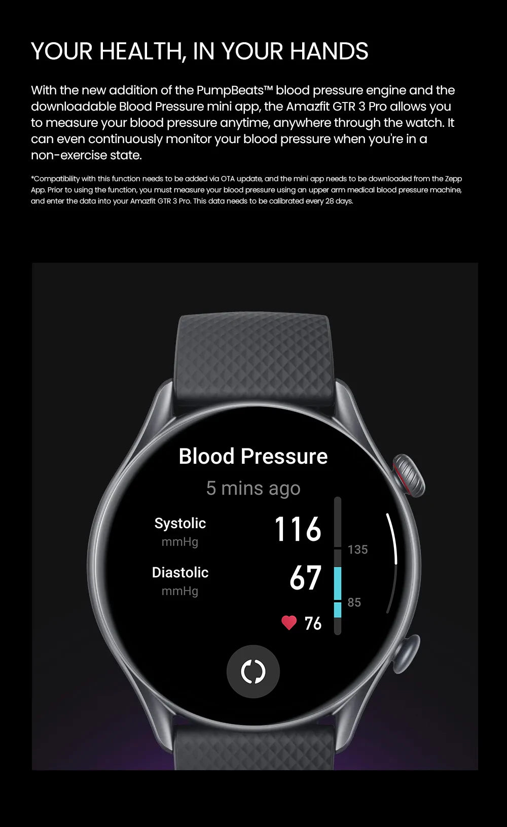 [Only For Euro] Amazfit GTR 3 Pro GTR3 Pro GTR-3 Pro 46mm Smartwatch Stress Level Monitoring 150+ Sport Modes Smart Watch