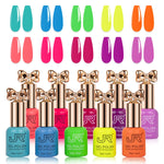 JR10pcs 12ml gel nail polish set Including Red Pink Nude Gel Polish Kit UV LED Soak Off Polish Home DIY top coat base coat gifts