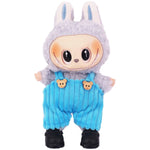 For 17Cm Plush Doll Labubu Clothes Accessories Pants Skirts Cute Overall Doll Shoes Leather Shoes Martin Boots Holiday Gifts