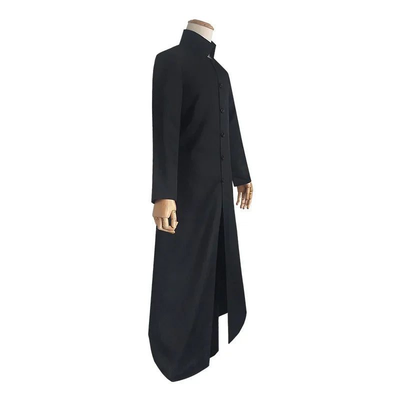 Matrix cosplay custom black cosplay costume neo trench coat Halloween party costumes for men cos play prop accessories