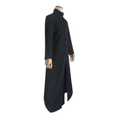 Matrix cosplay custom black cosplay costume neo trench coat Halloween party costumes for men cos play prop accessories