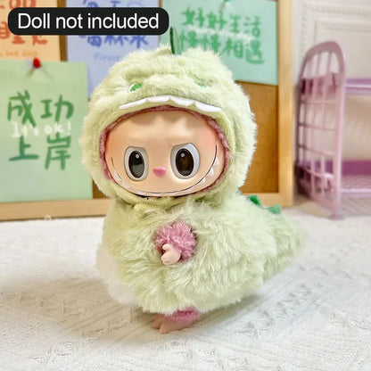 Ropa Labubu Cute Monkey Adventure Clothes Bear Rabbit Bib Pants Overalls Animal-themed Pendant Labubu Outfit Macaron Costume
