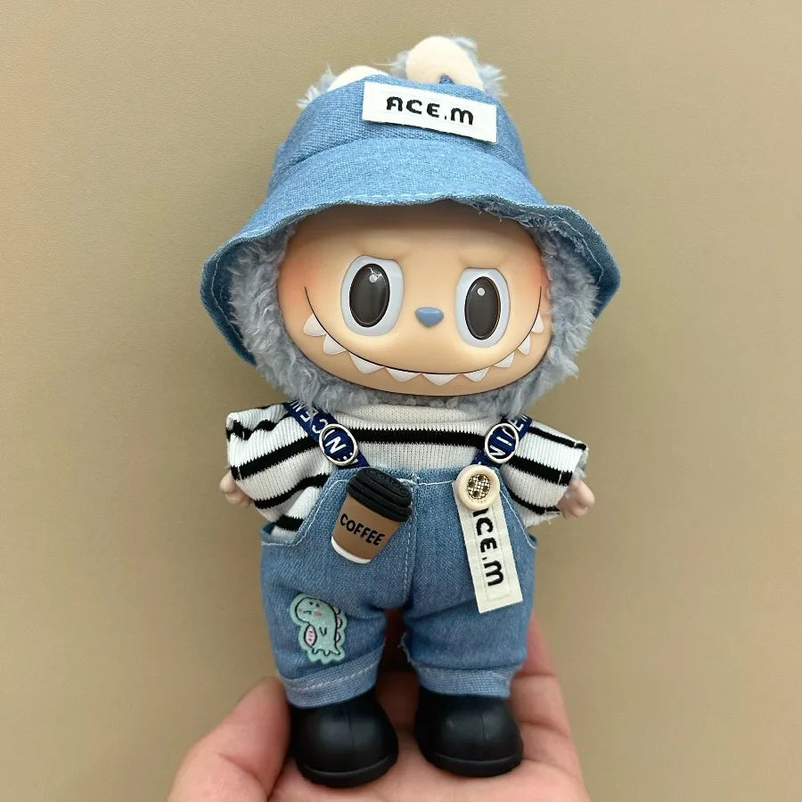 For 17cm V1V2 Labubu  Doll Fashion New Style Set Doll Replacement Clothing