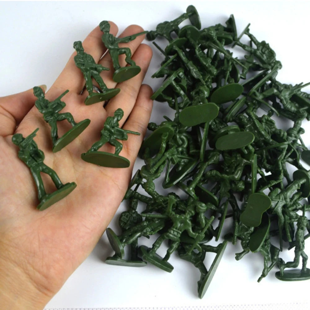 100Pcs Military Playset Plastic Toy Soldiers Mini Warrior Elite Force Action Figure Toys for Children Playing Gift